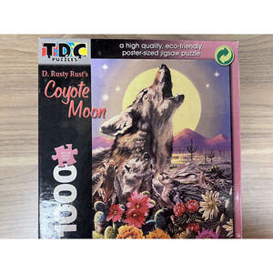 TDC Puzzle D. Rusty Rust's Coyote Moon 1000 pieces 19x26 All Pieces